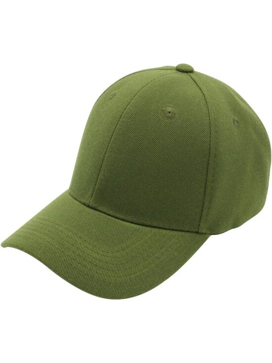 Unisex Olive Classic Adjustable Plain Hat Hand Wash Imported Baseball Cap